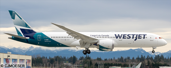 Westjet Boeing 787-9 Decal