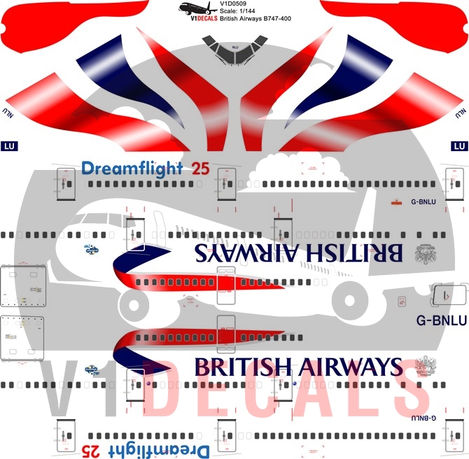 British Airways -Boeing 747-400 Decal