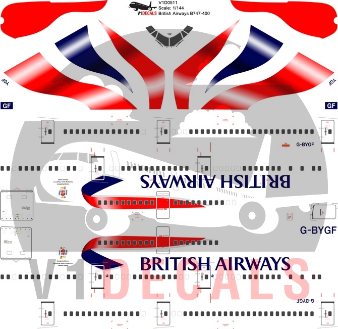 British Airways -Boeing 747-400 Decal