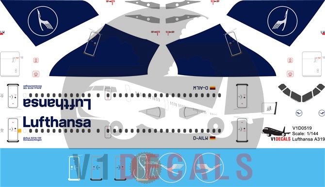 Airbus A319 Hamburg International Sticker Decal Aufkleber NEU