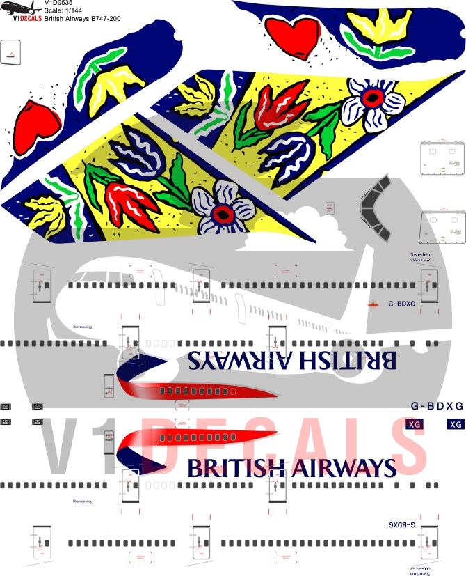 British Airways -Boeing 747-200 Decal