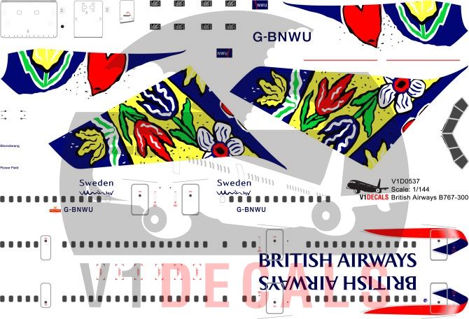 British Airways -Boeing 767-300 Decal