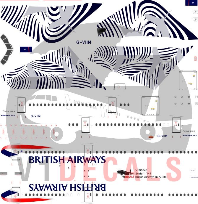 British Airways -Boeing 777-200 Decal