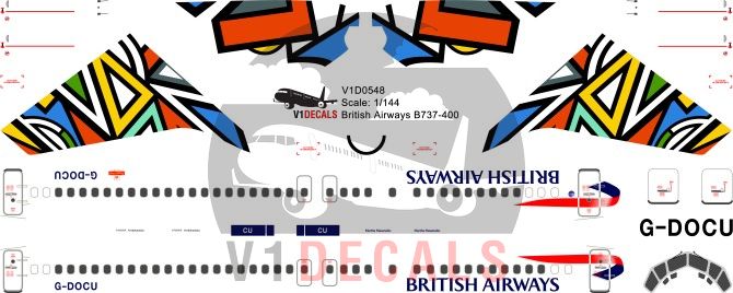 British Airways -Boeing 737-400 Decal