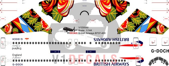 British Airways -Boeing 737-400 Decal