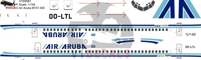 Air Aruba -Boeing 737-300 Decal