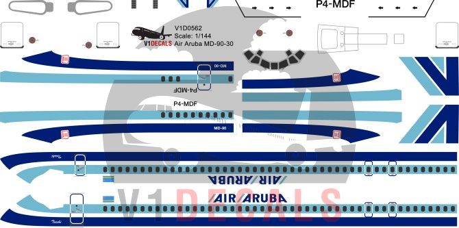 Air Aruba McDonnell Douglas MD-90 Decal