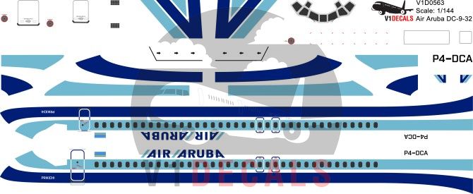 Air Aruba McDonnell Douglas DC-9 Decal