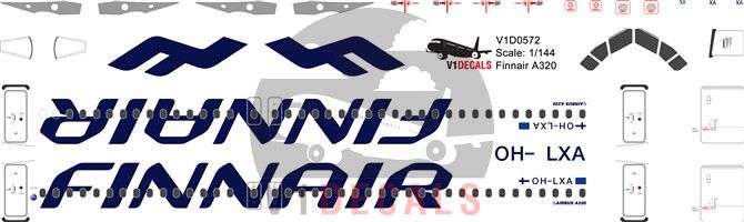 Finnair Airbus A320 Decal