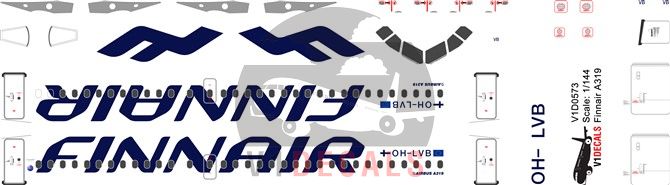 Details about   V1 Decals Airbus A319 Finnair for 1/144 Revell Model Airplane Kit V1D0573