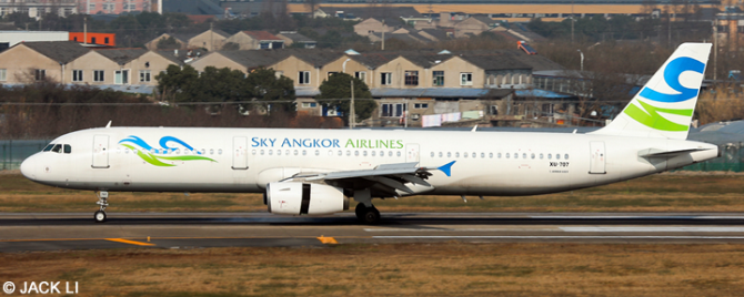 Sky Angkor Airlines Airbus A321 Decal