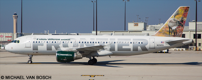 Frontier Airlines Airbus A320 Decal