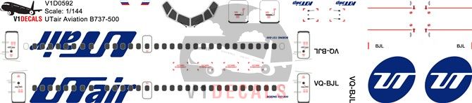 UTair Aviation Boeing 737-500 Decal
