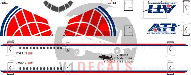 ATI Air Transport International Boeing 757-200 Decal