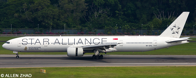 Singapore Airlines, Star Alliance Various Airlines Boeing 777-300 Decal