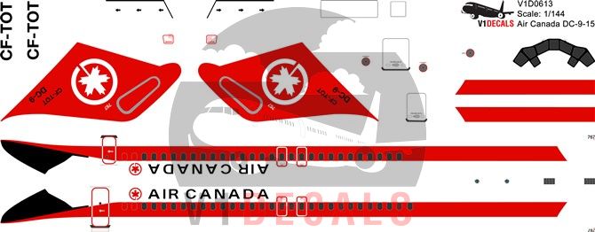 Air Canada McDonnell Douglas DC-9 Decal