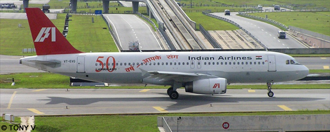 Indian Airlines Airbus A320 Decal