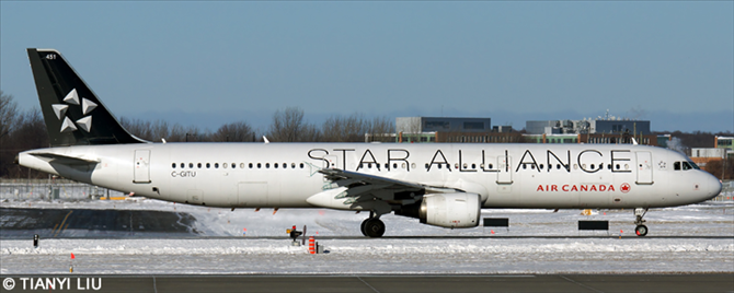 Air Canada, Star Alliance Various Airlines Airbus A321 Decal
