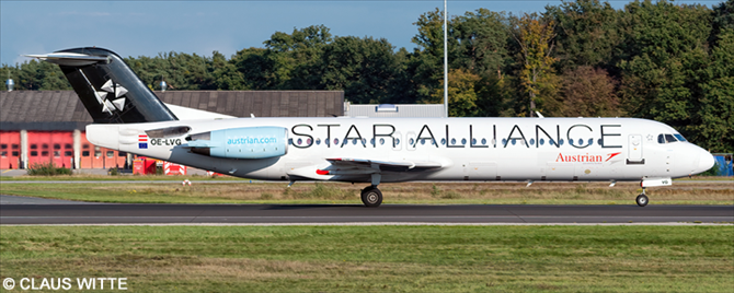 Austrian Airlines, Star Alliance Various Airlines Fokker F-100 Decal