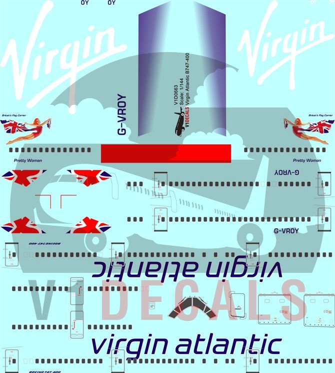 Virgin Atlantic Airways Boeing 747-400 Decal