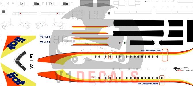 LIAT DeHavilland Dash 8-300 Decal