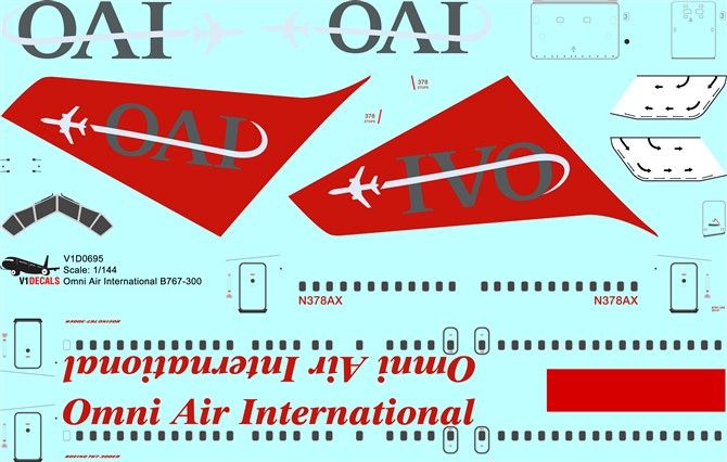 Omni Air International Boeing 767-300 Decal