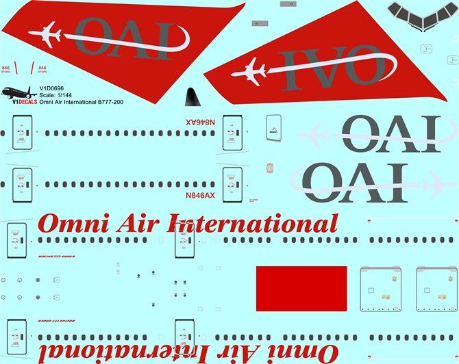 Omni Air International Boeing 777-200 Decal