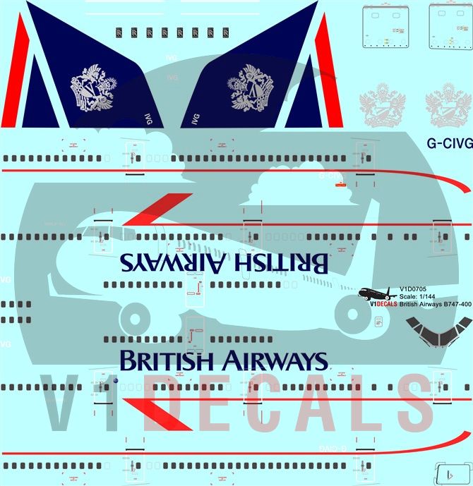British Airways Boeing 747-400 Decal