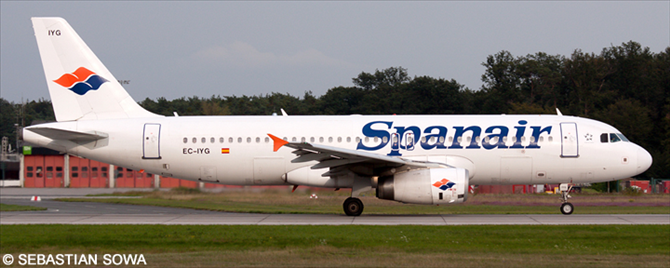 Spanair Airbus A320 Decal
