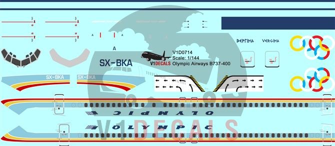 Olympic Airways Boeing 737-400 Decal