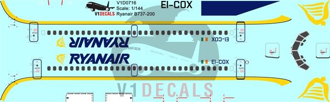 Ryanair Boeing 737-200 Decal