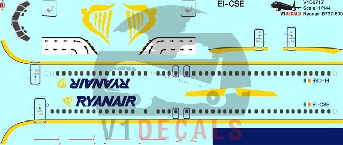 Ryanair Boeing 737-800 Decal