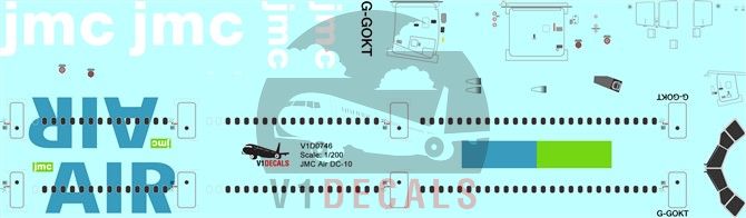 JMC Air McDonnell Douglas DC-10 Decal