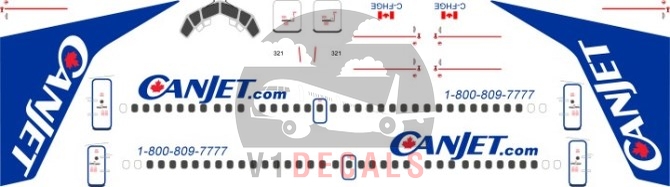 Canjet -Boeing 737-300 Decal