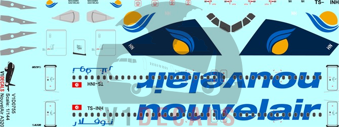 Nouvelair Airbus A320 Decal