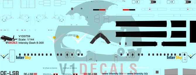 InterSky DeHavilland Dash 8-300 Decal InterSky DeHavilland Dash 8-300 Decal