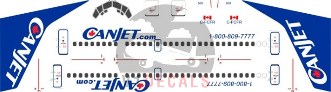 Canjet --Boeing 737-500 Decal