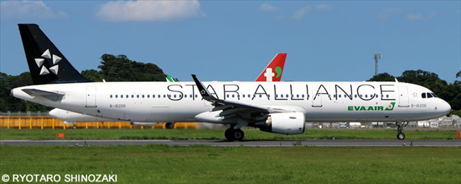 Eva Air, Star Alliance Various Airlines Airbus A321 Decal