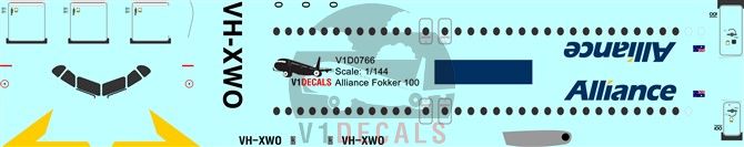 Alliance Airlines Fokker F-100 Decal