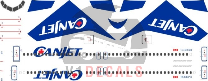 Canjet --Boeing 737-800 Decal