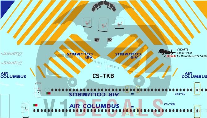 Air Columbus Boeing 727-200 Decal