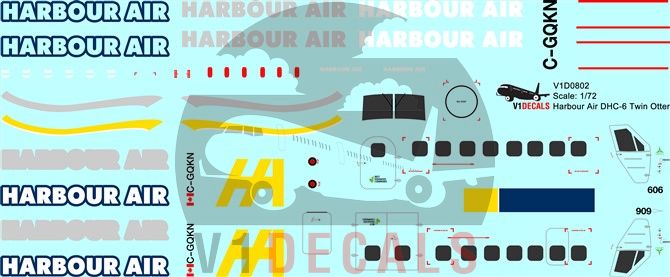 Harbour Air DeHavilland DHC-6 Twin Otter Decal Harbour Air DeHavilland DHC-6 Twin Otter Decal
