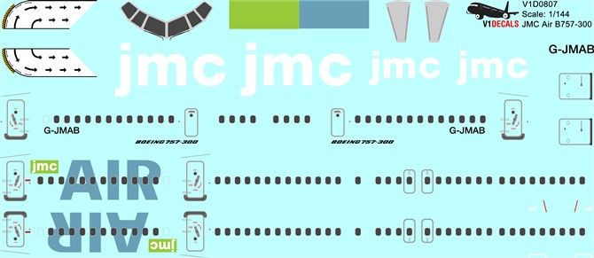 JMC Air Boeing 757-300 Decal JMC Air Boeing 757-300 Decal