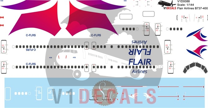 Flair Air Boeing 737-400 Decal