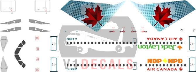 Air Canada Airbus A319 Decal