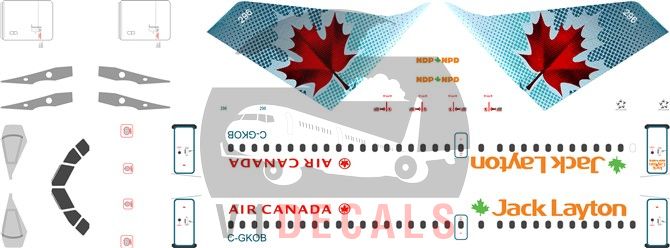 Air Canada Airbus A319 Decal