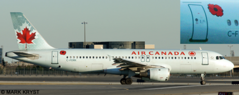 Air Canada Airbus A320 Decal