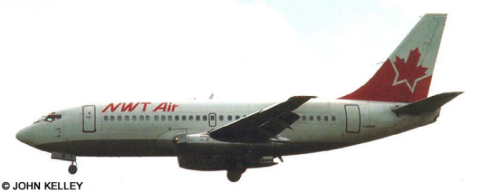 NWT Air (Northwest Territorial) --Boeing 737-200 Decal