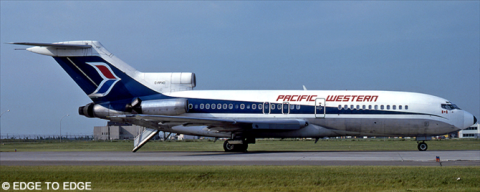 Pacific Western Airlines PWA Boeing 727-100 Decal