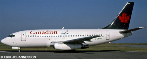 Canadian Airlines, Air Canada -Boeing 737-200 Decal